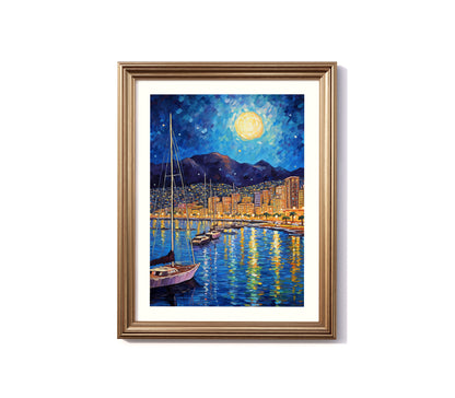 A Starry Night in Monaco: Harbor Views